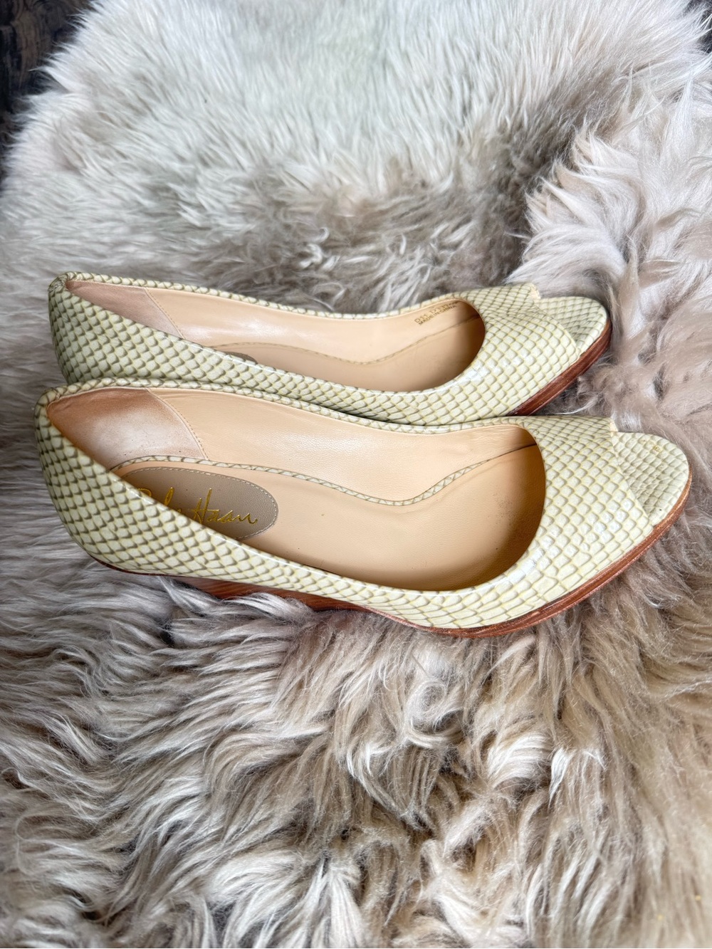 Cole Haan Cream Woven Women’s Heels